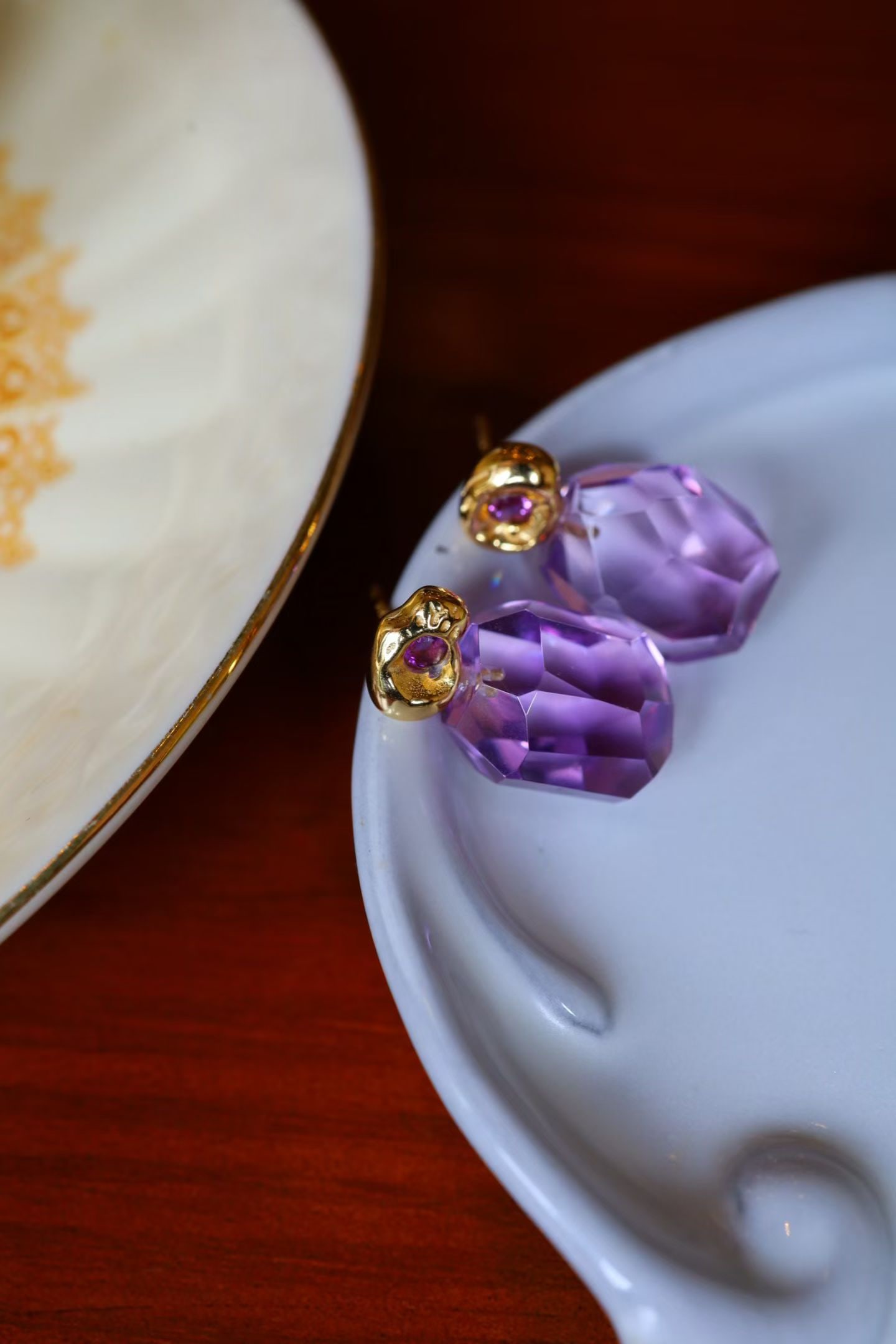 Sterling Silver Amethyst Earrings - 5