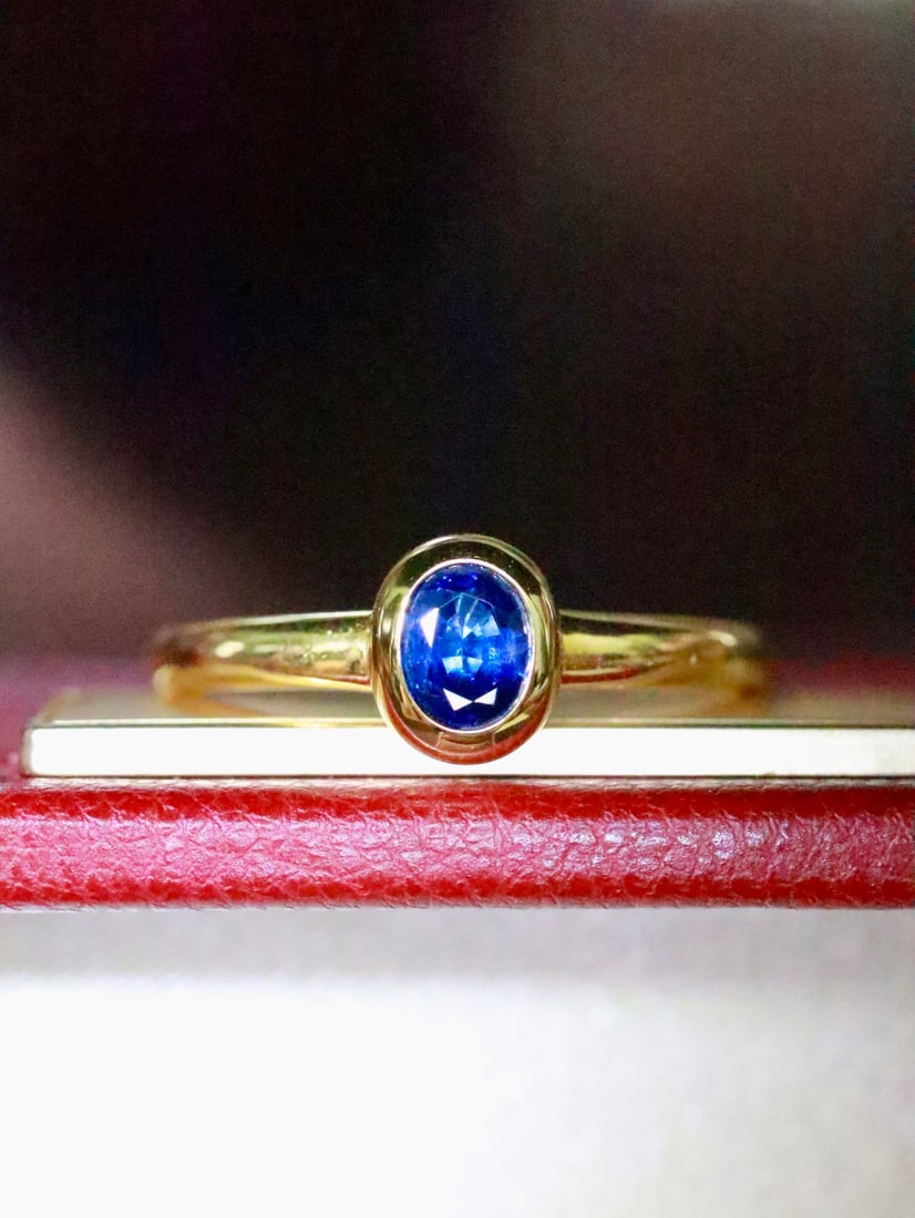 18K Gold Sapphire Ring - 3