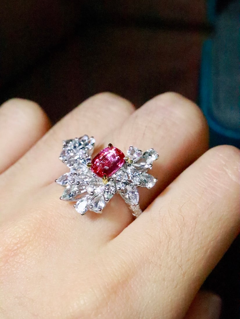 18K Gold Natural Unheated Ruby Ring - 6