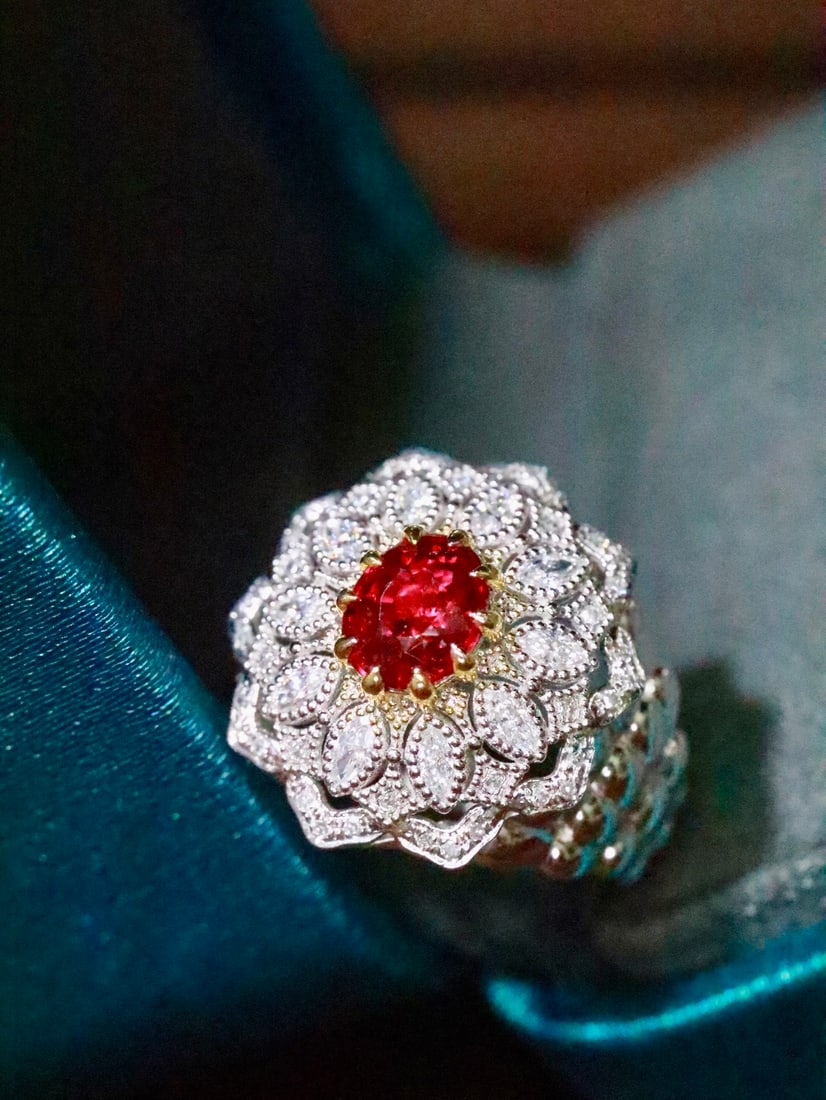 Platinum Unheated Ruby Ring - 2