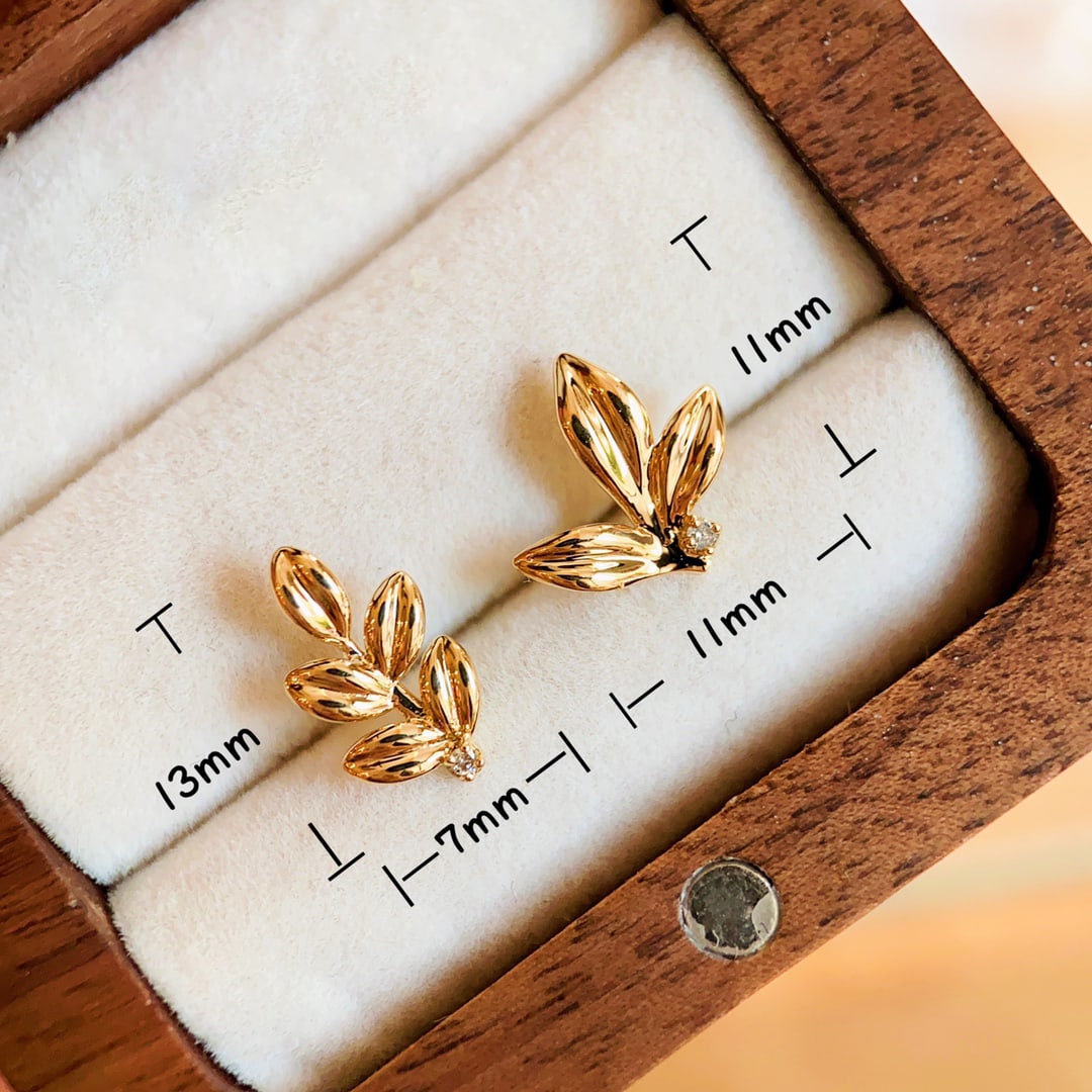 18K Gold Diamond Earrings - 3