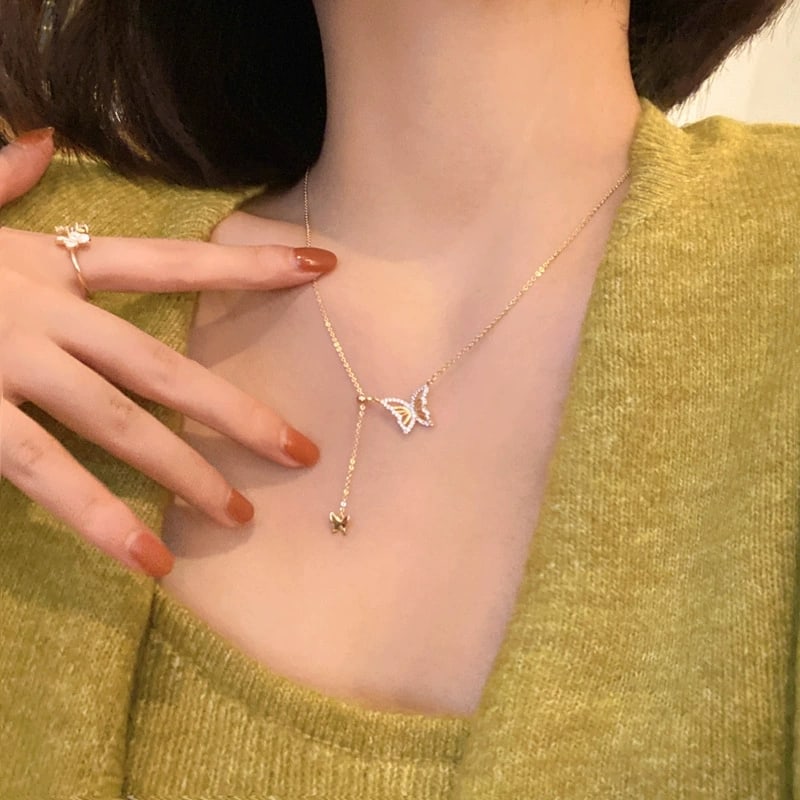18K Gold Diamond Necklace - 4