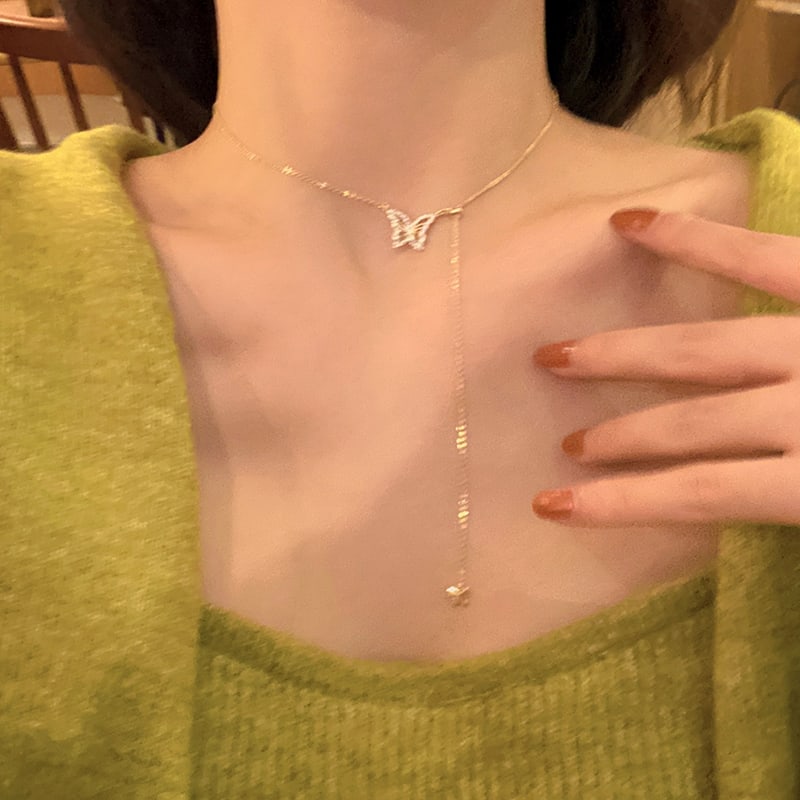 18K Gold Diamond Necklace - 7