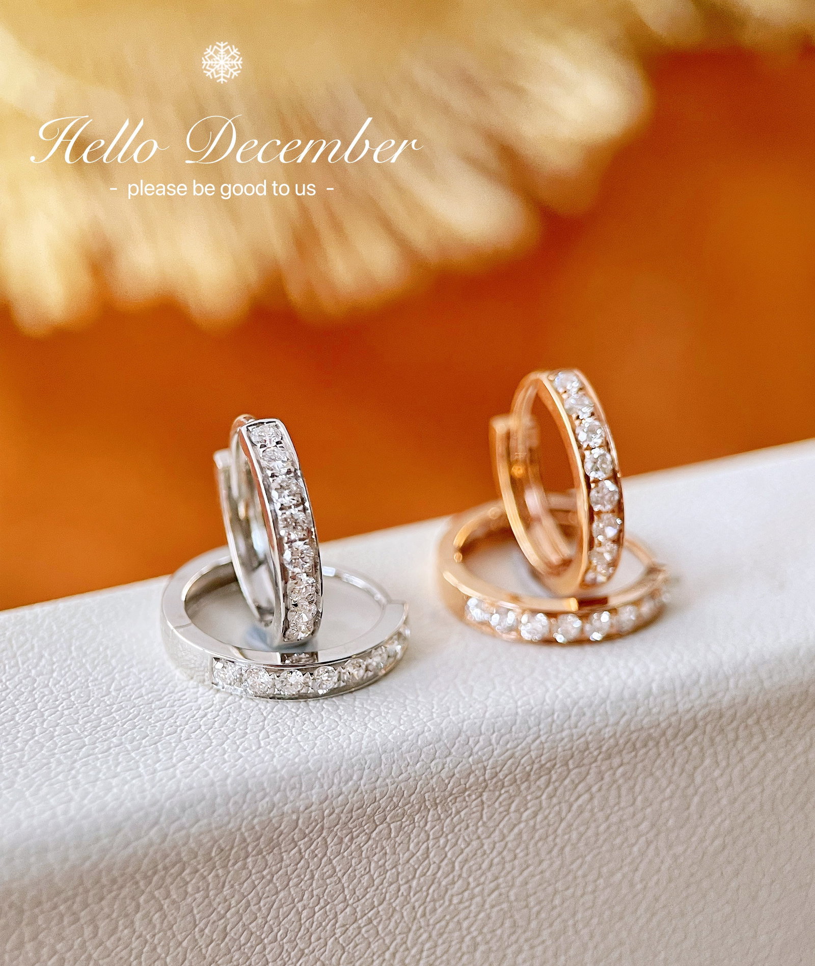 18K Gold Diamond Hoop Earrings (1 of 9)