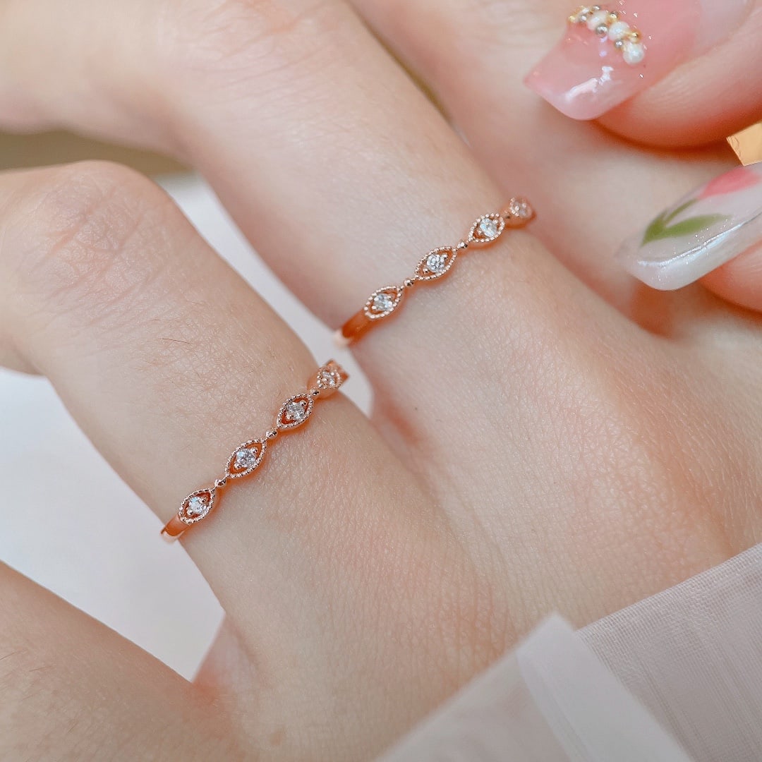 18K Gold Diamond Ring - 5