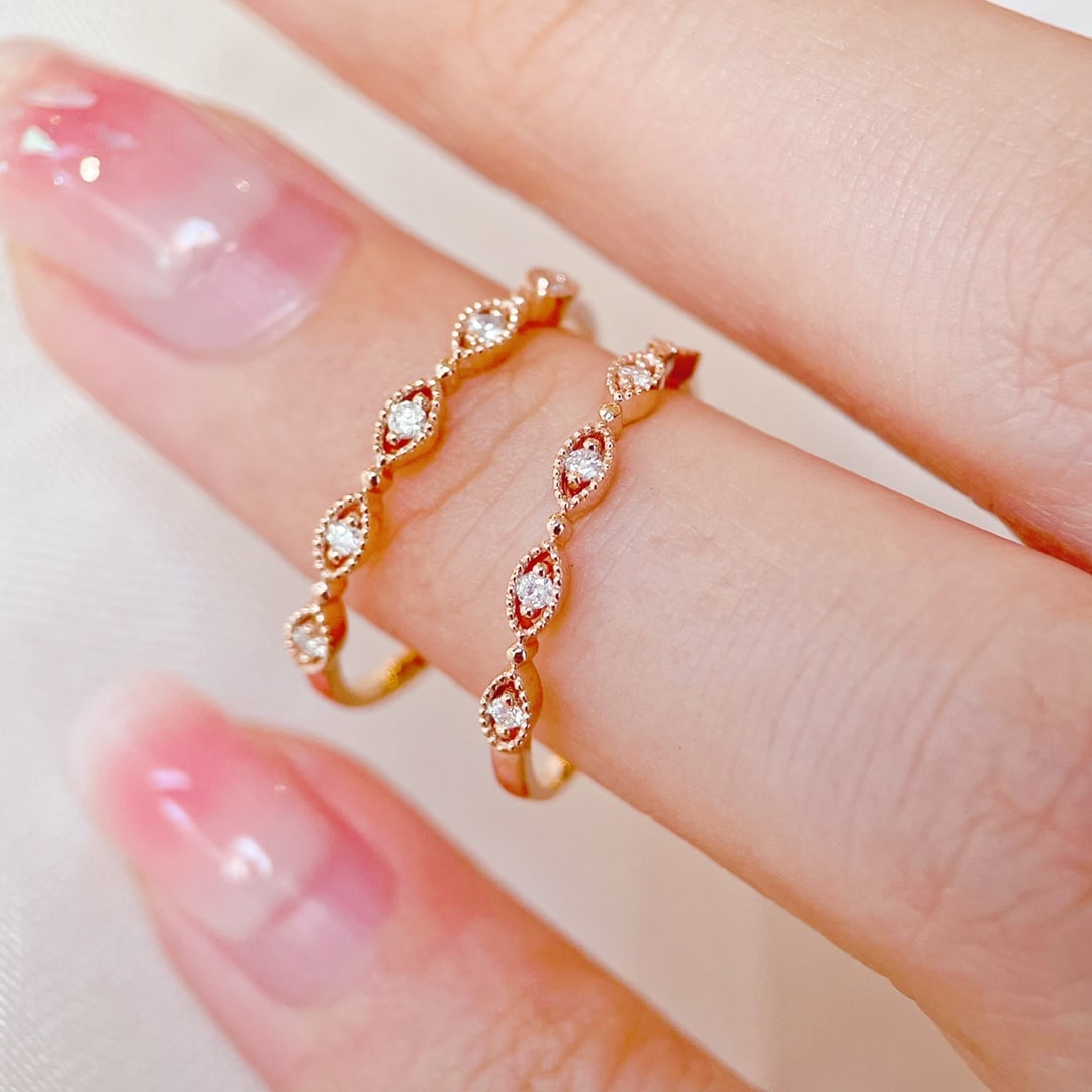 18K Gold Diamond Ring - 6