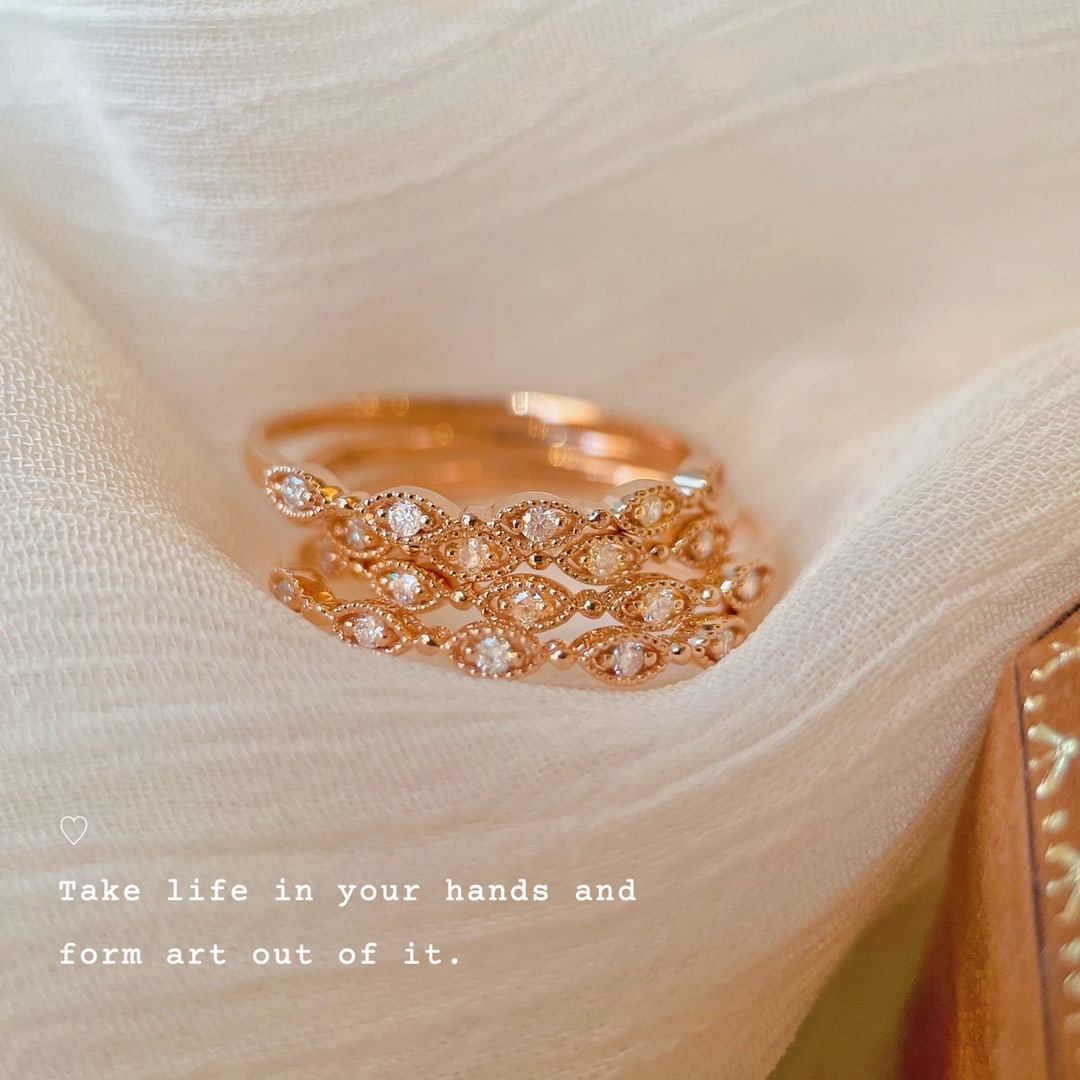18K Gold Diamond Ring - 7