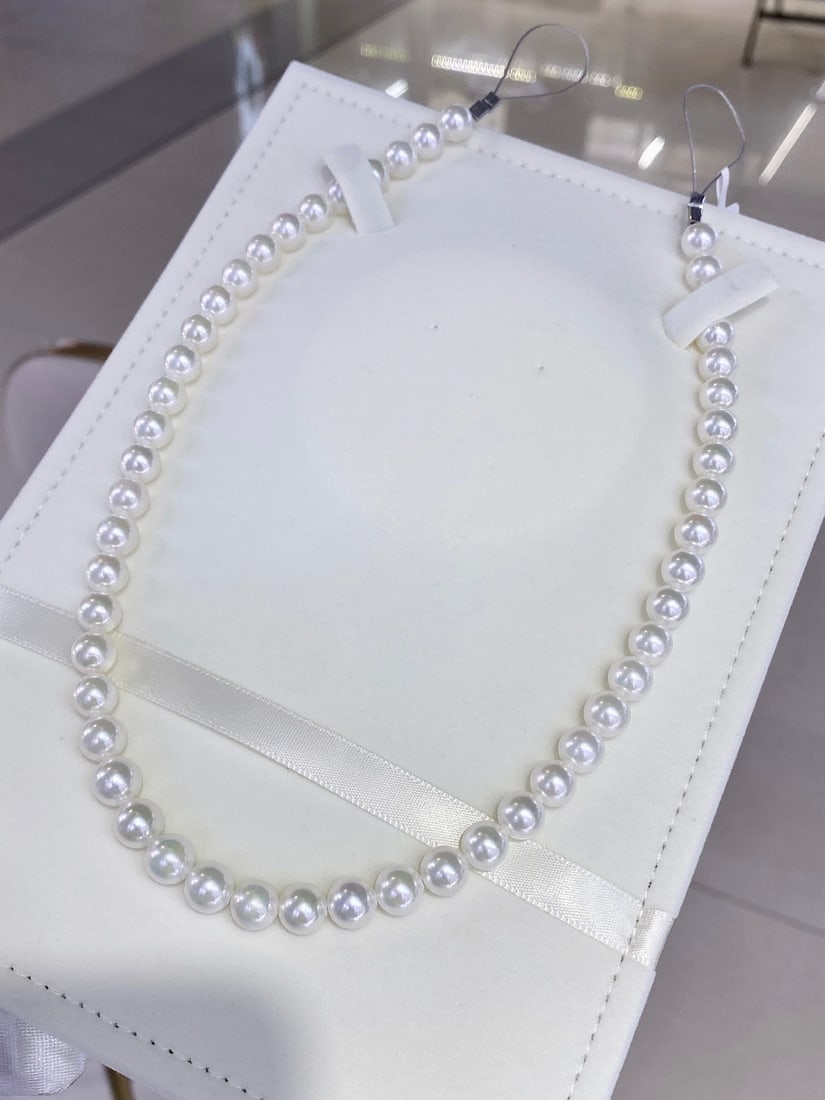 No-Tone Akoya Seawater Pearl Necklace - 5