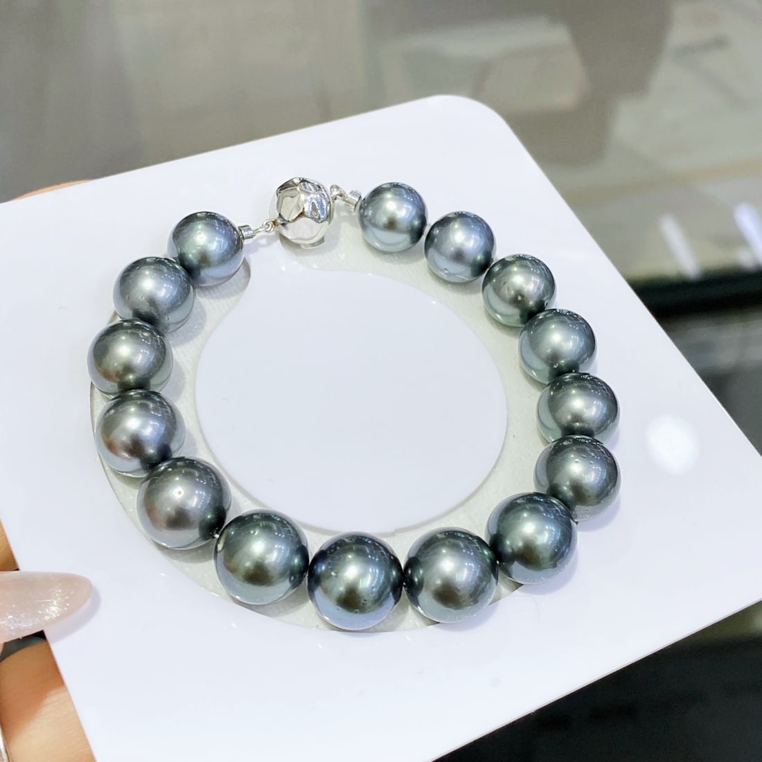 Sterling Silver Tahitian Pearl Bracelet - 2