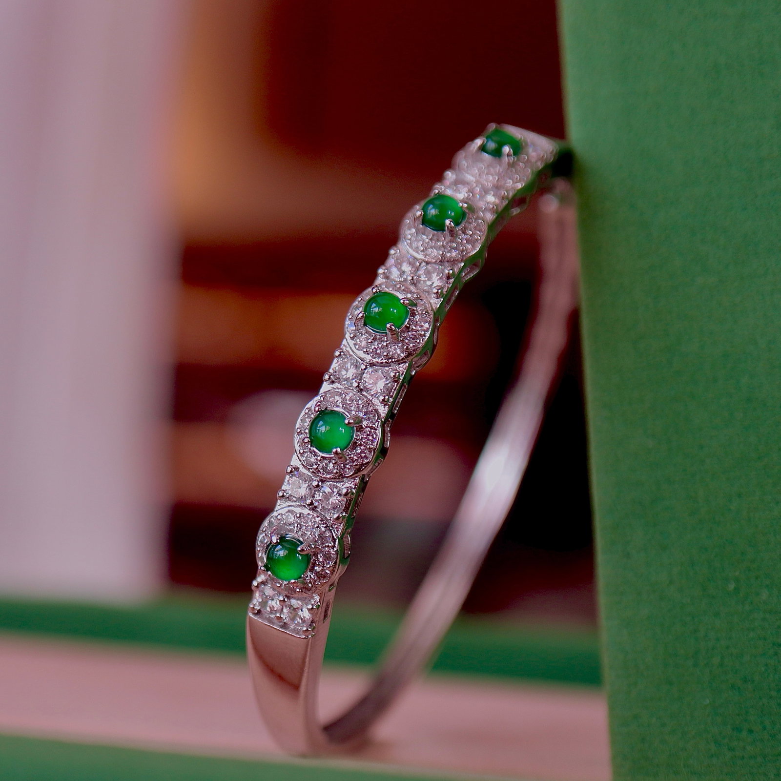 Natural jadeite bangle (1 of 9)