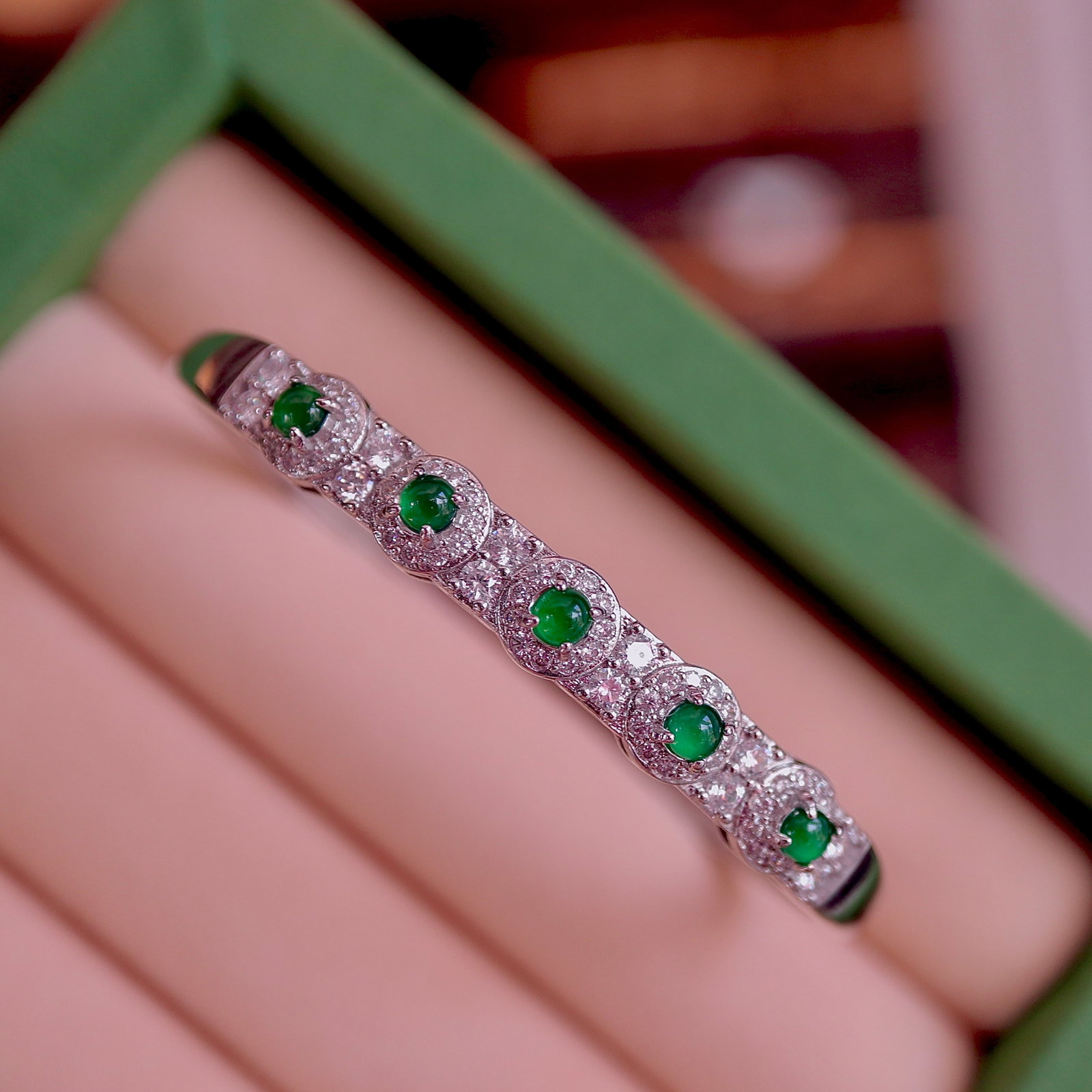 Natural jadeite bangle - 4