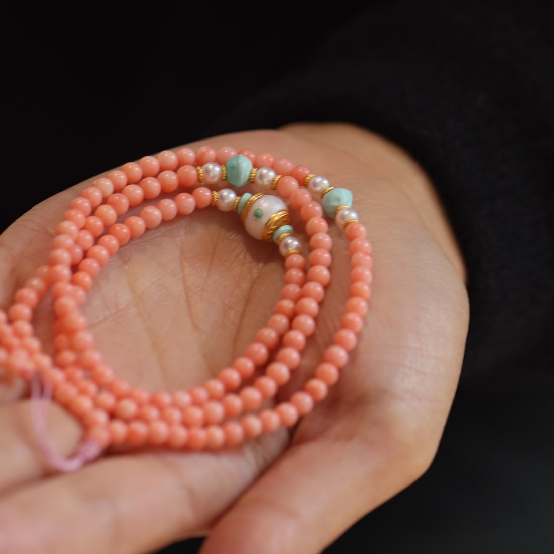 Natural Red Coral Bracelet - 2