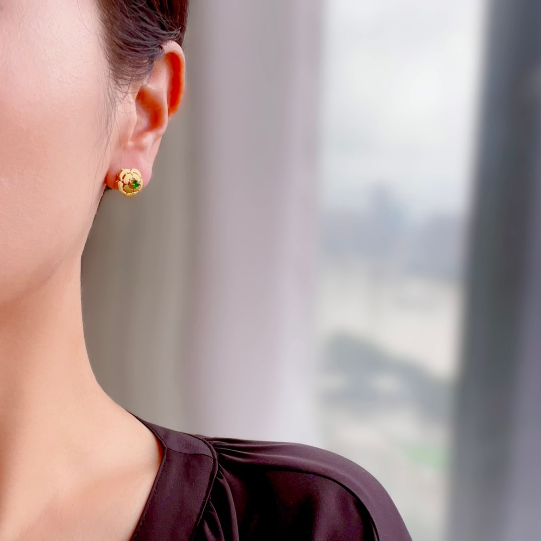 Natural Jade Earrings - 2