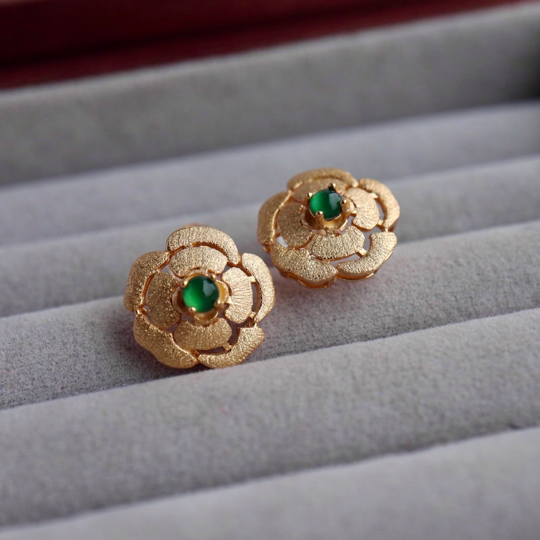 Natural Jade Earrings - 7