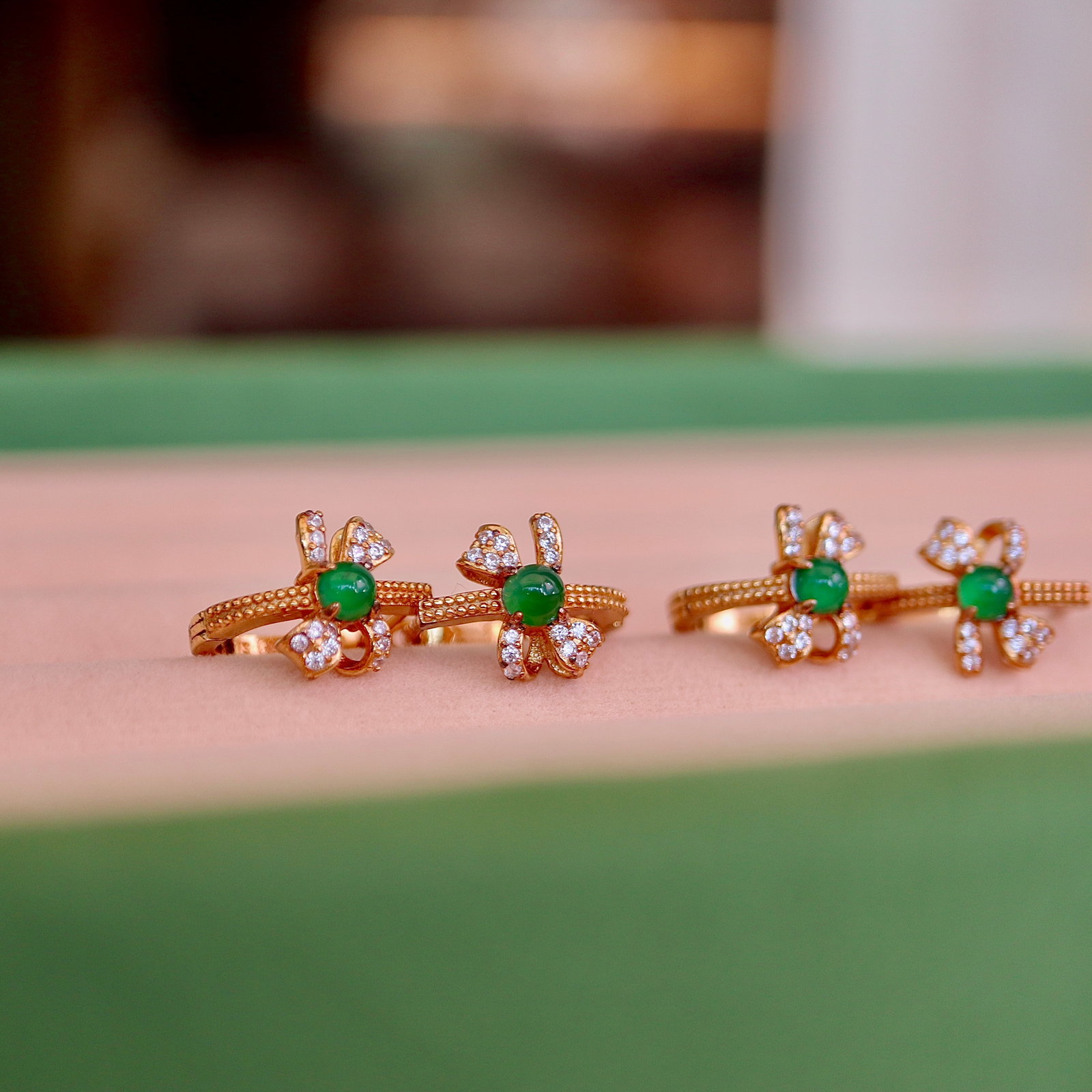 Natural Jade Earrings - 2