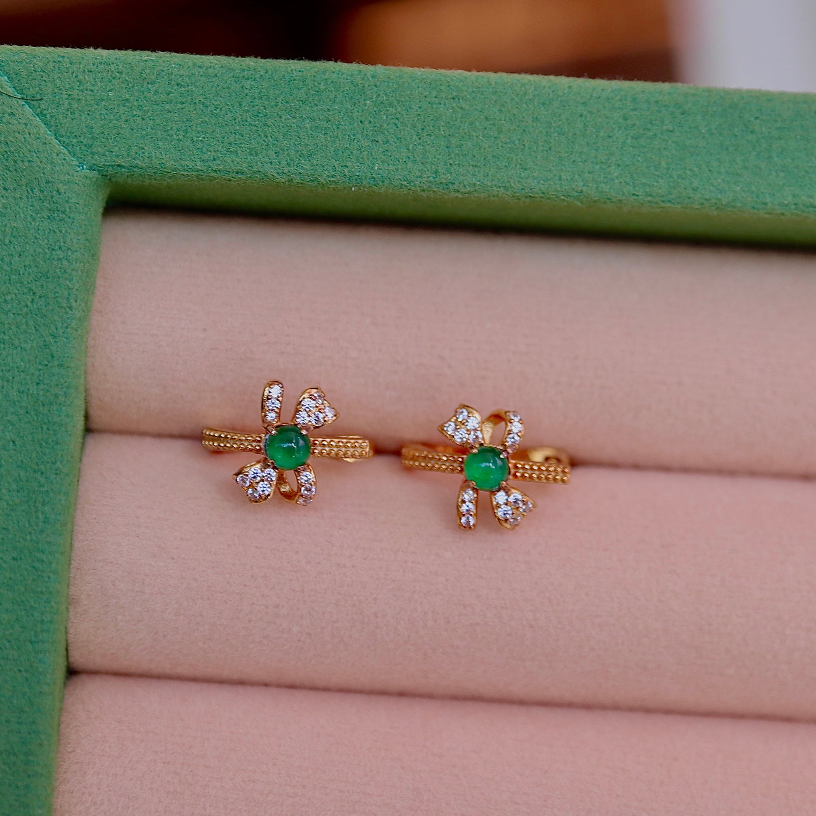 Natural Jade Earrings - 6
