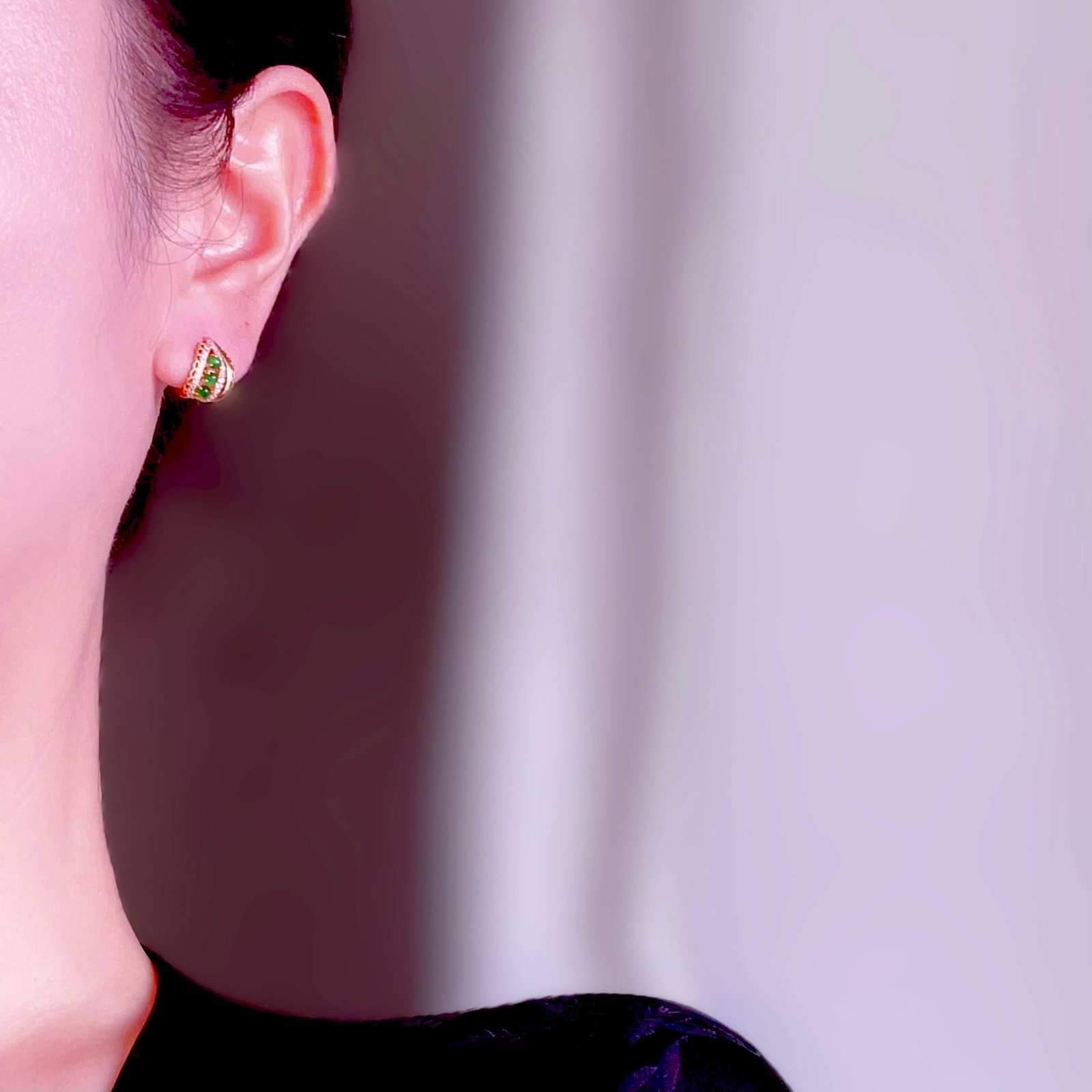 S925 Silver Natural Jade Ear Cuffs - 8