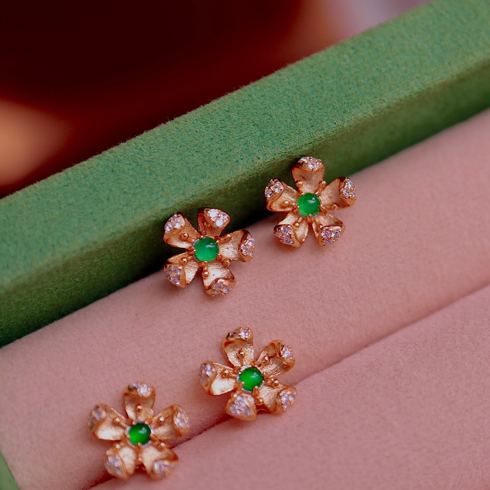 S925 Silver Natural Jade Earrings - 5