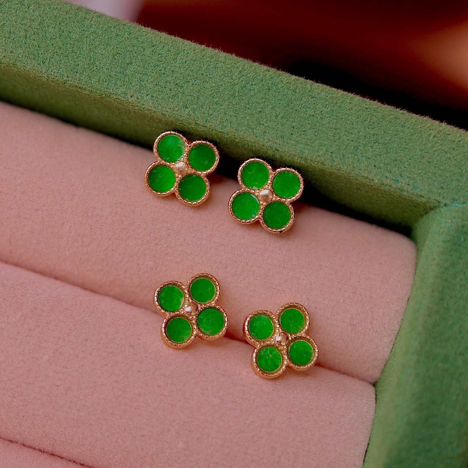 S925 Silver Natural Jade Earrings - 2