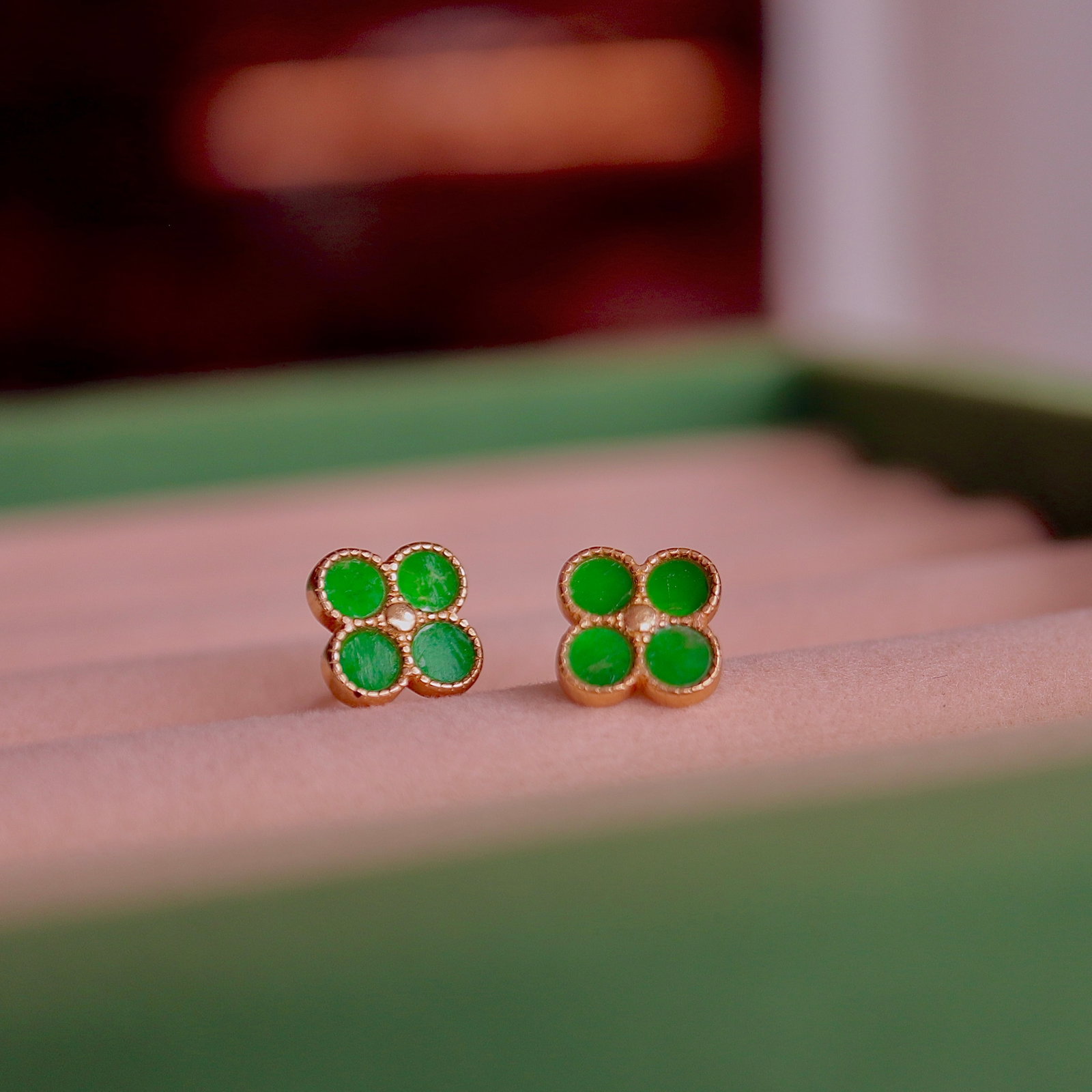 S925 Silver Natural Jade Earrings - 3