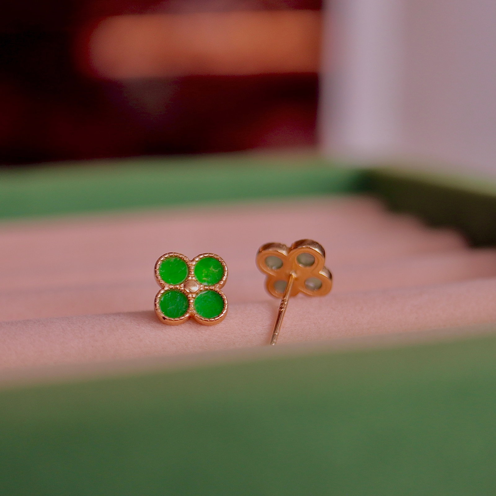 S925 Silver Natural Jade Earrings - 4