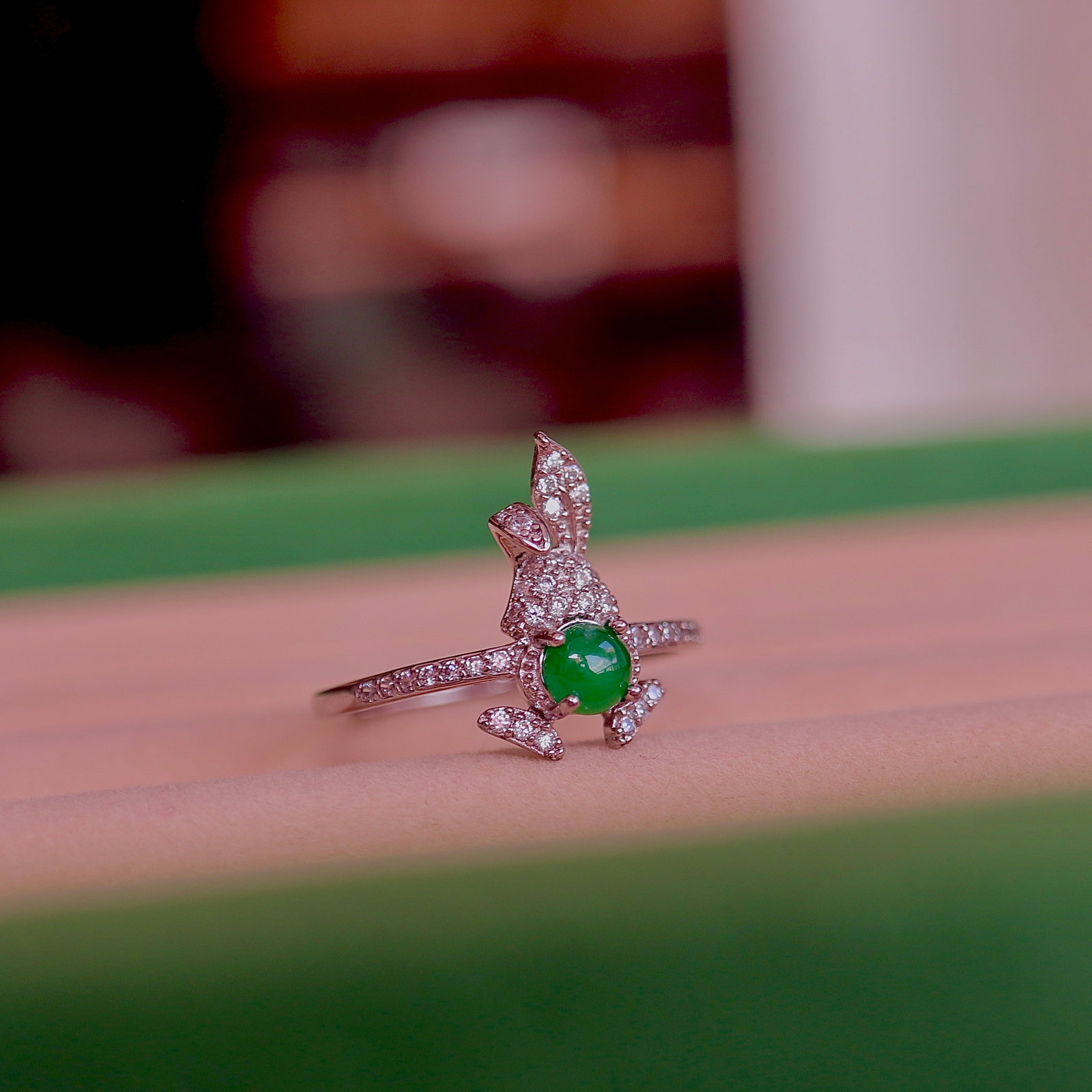 S925 Silver Natural Jadeite Ring - 2