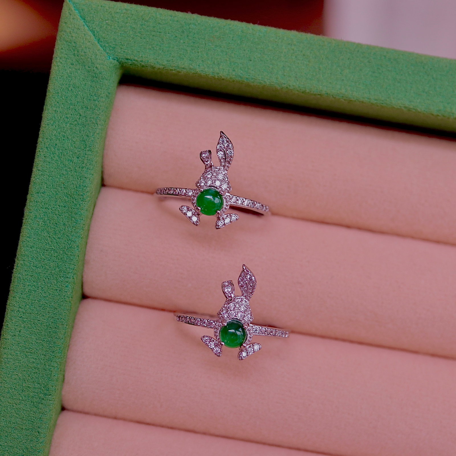 S925 Silver Natural Jadeite Ring - 4