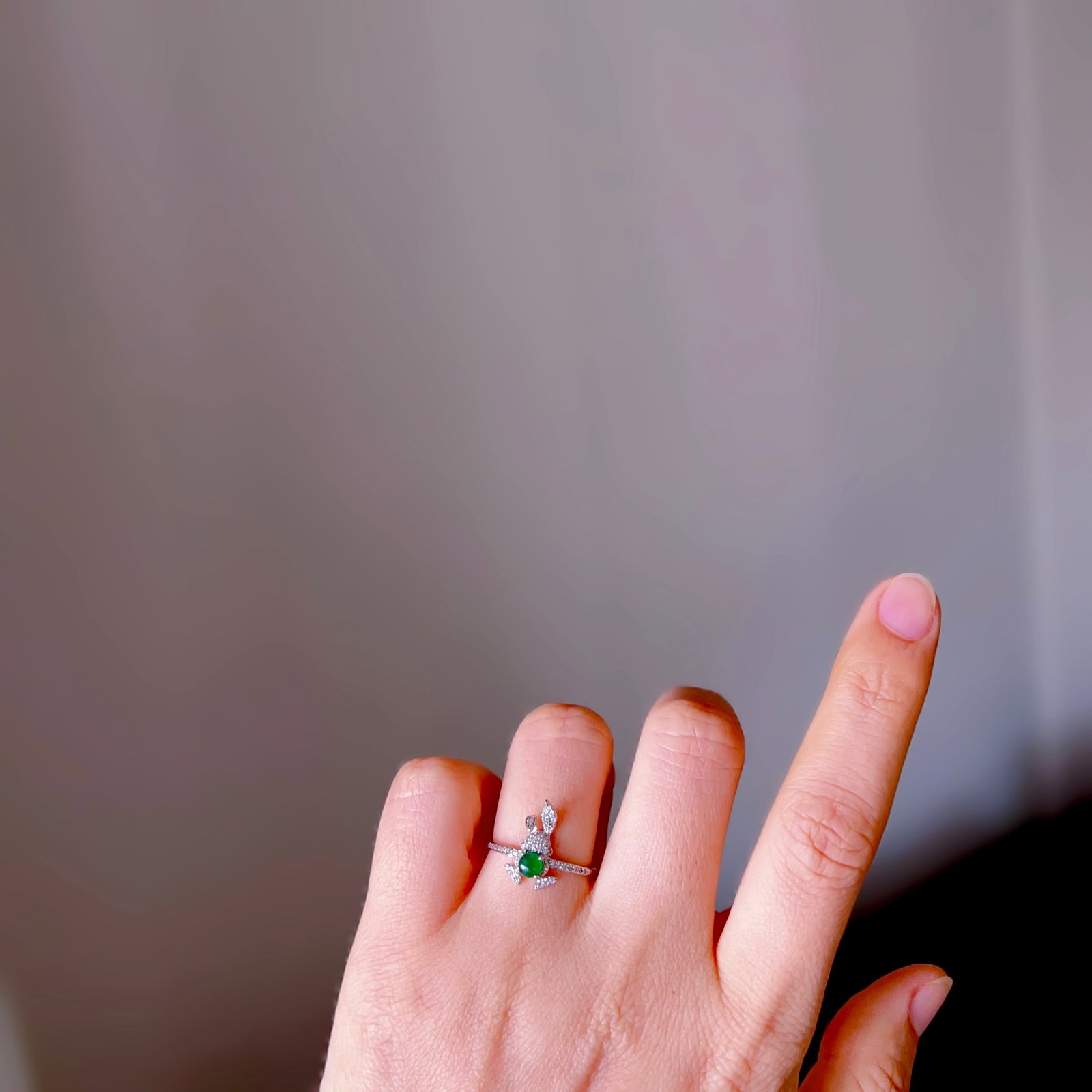 S925 Silver Natural Jadeite Ring - 9