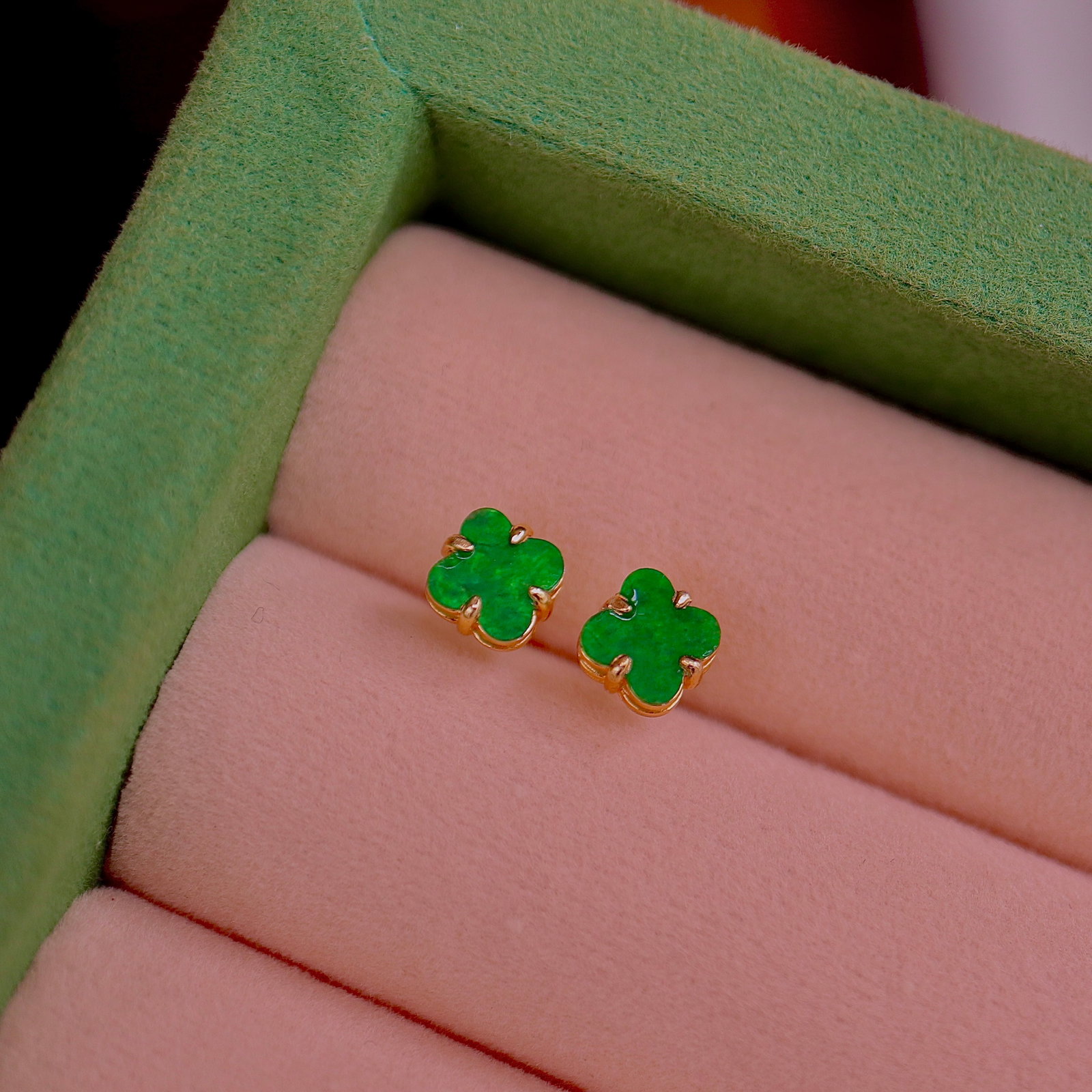 S925 Silver Natural Jade Earrings - 3
