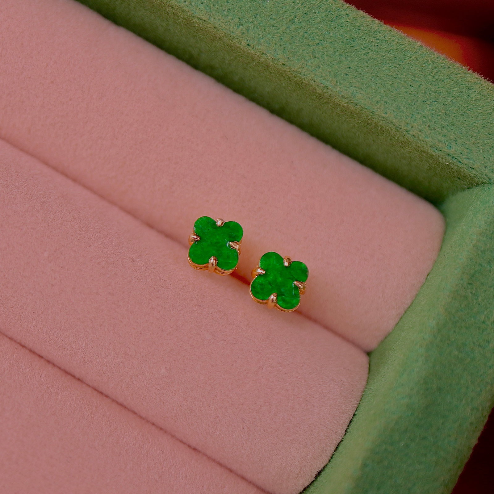 S925 Silver Natural Jade Earrings - 4