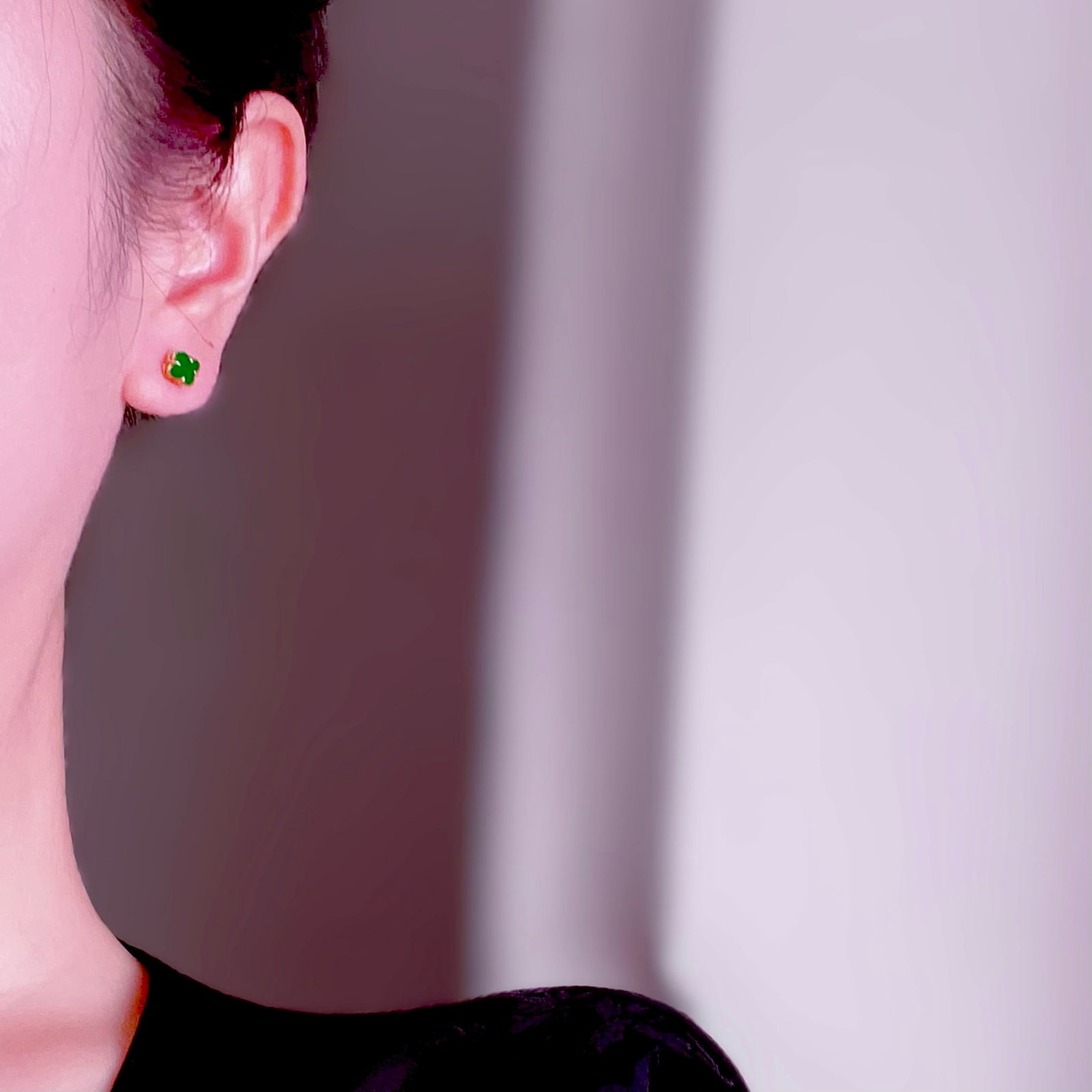 S925 Silver Natural Jade Earrings - 9