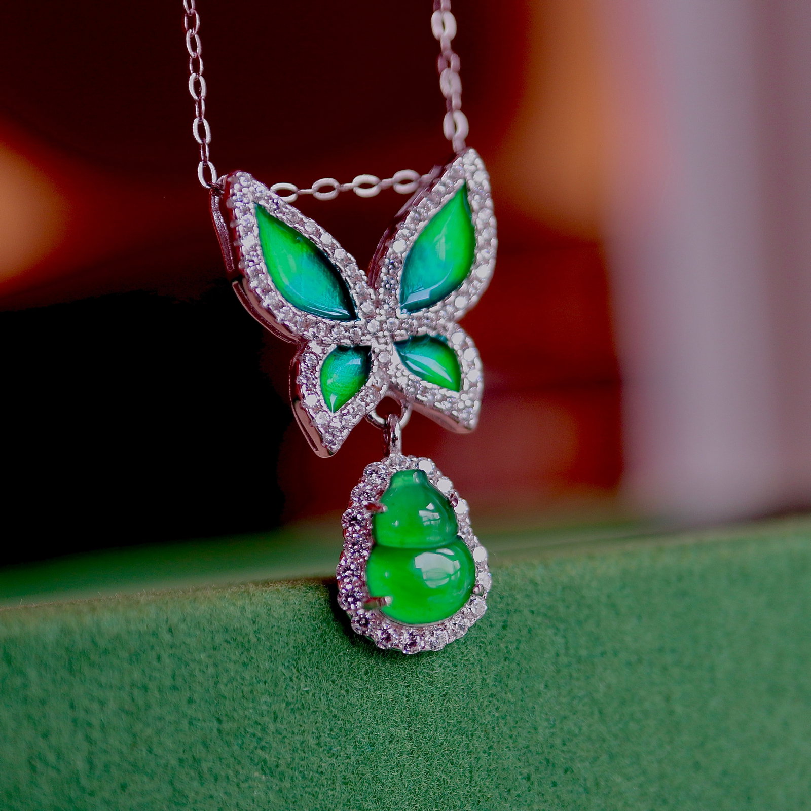S925 Silver Natural Type Butterfly Pendant - 2