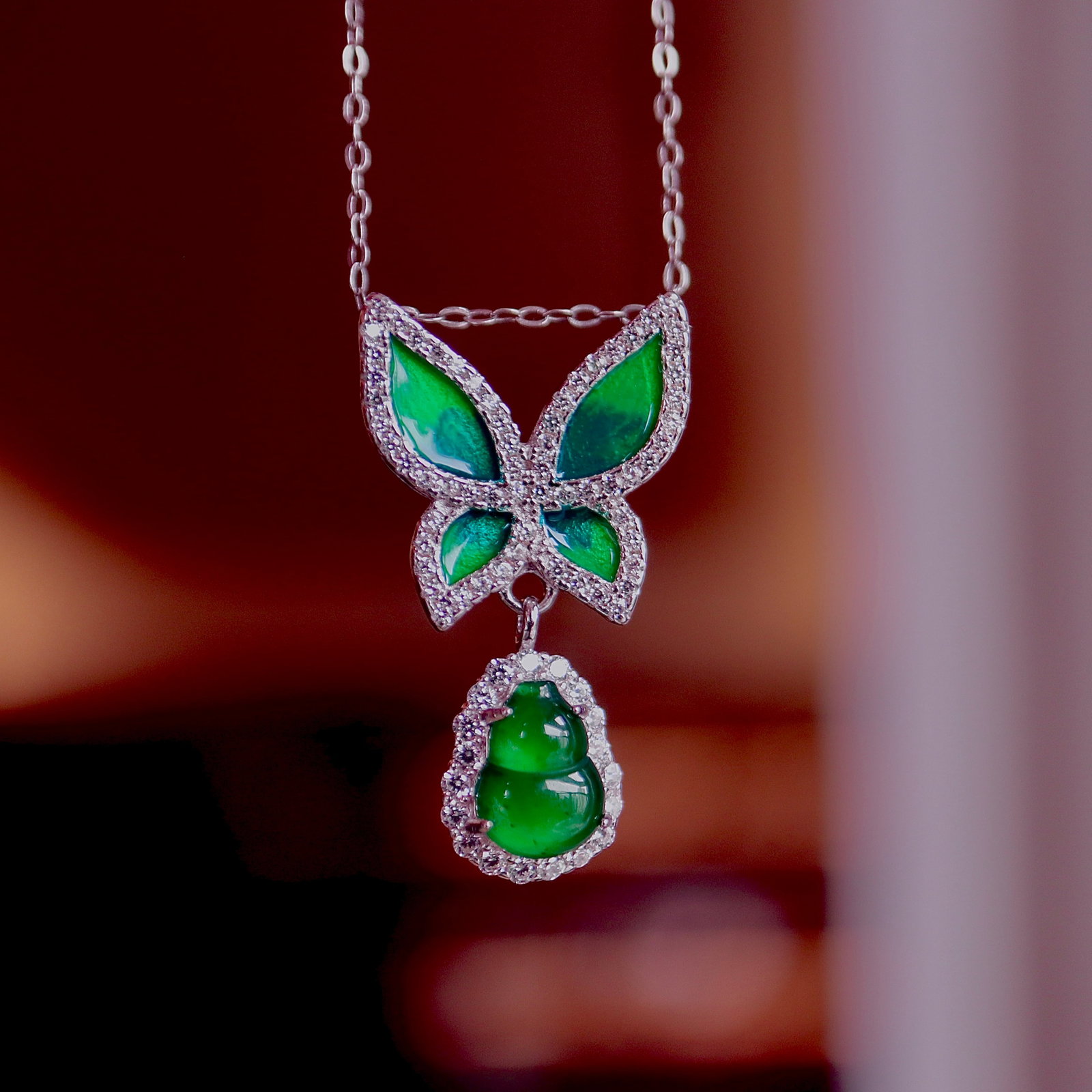 S925 Silver Natural Type Butterfly Pendant - 4
