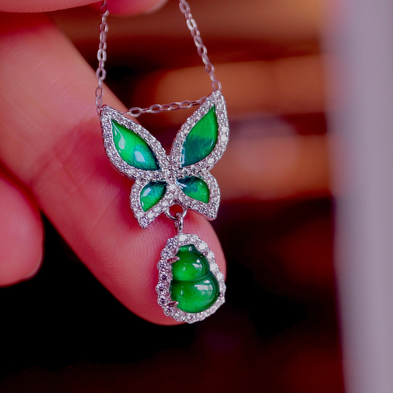 S925 Silver Natural Type Butterfly Pendant - 7