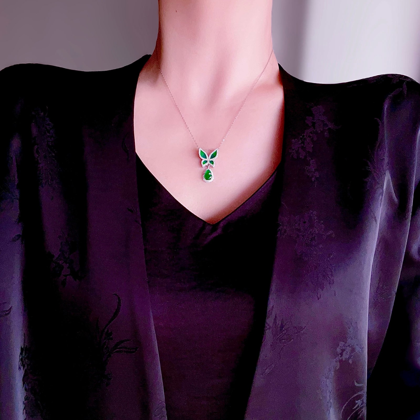 S925 Silver Natural Type Butterfly Pendant - 8