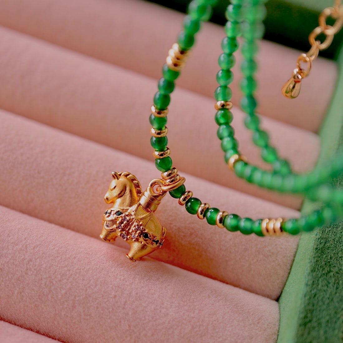 Natural Jade Bead Necklace - 2