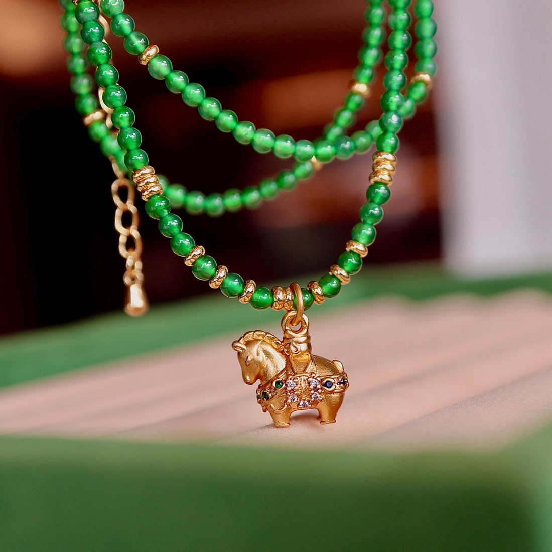 Natural Jade Bead Necklace - 6