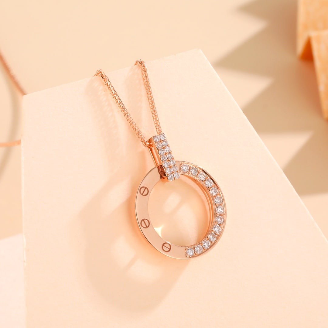 18K Gold Diamond Necklace - 4