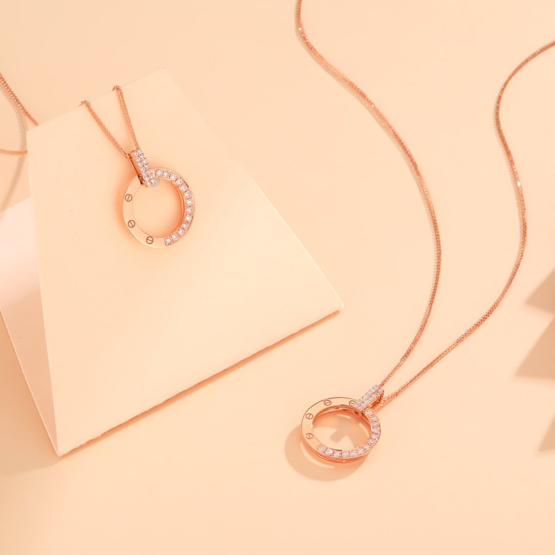 18K Gold Diamond Necklace - 5