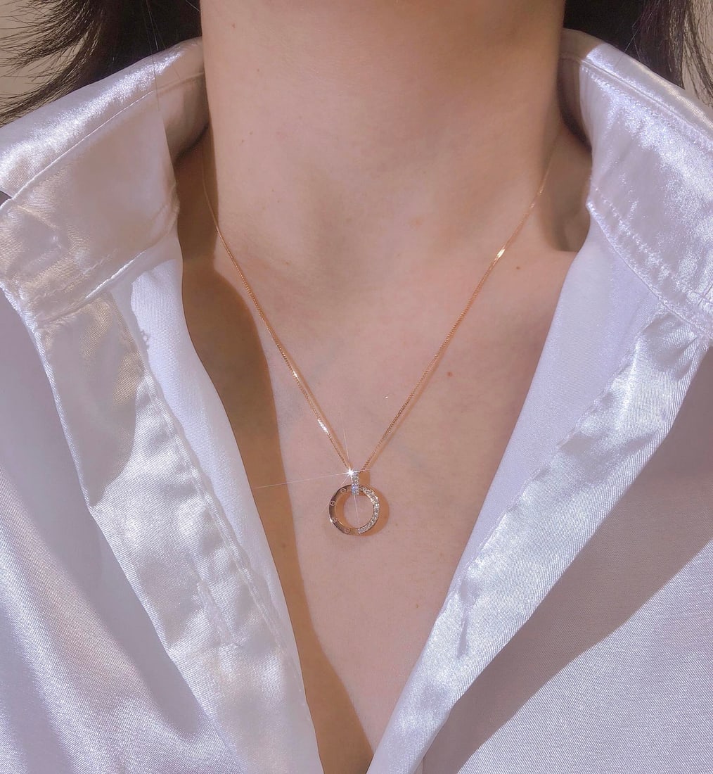 18K Gold Diamond Necklace - 6