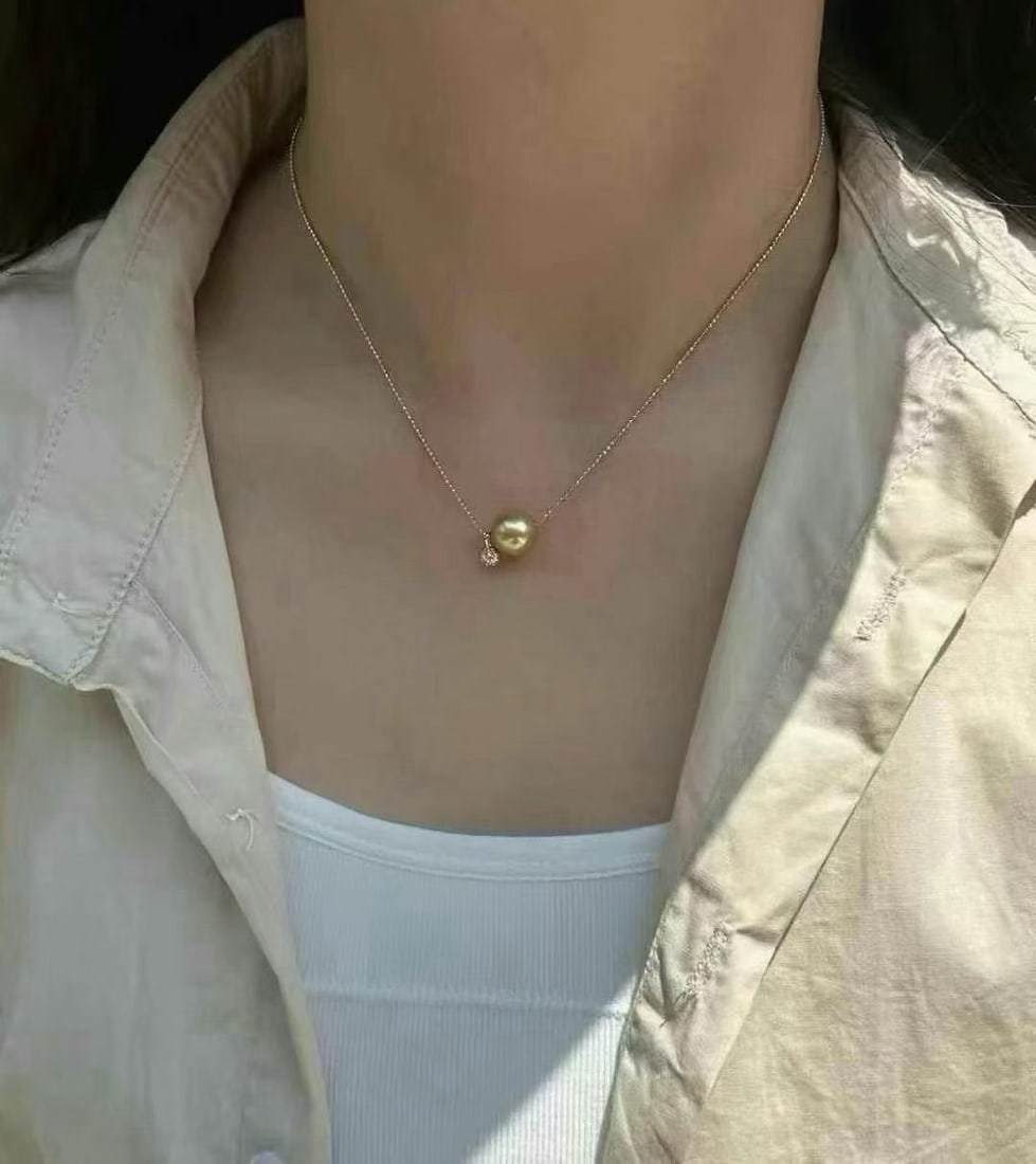 South Sea Golden Pearl Necklace - 3