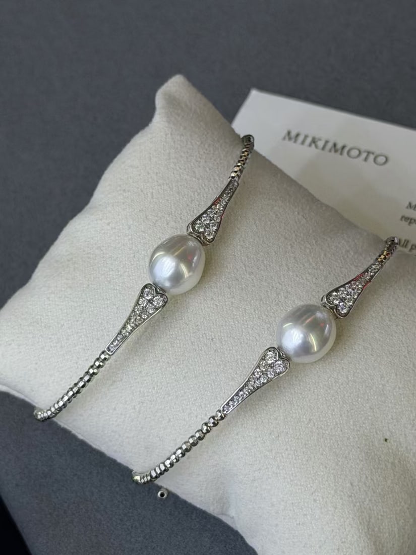 Sterling Silver Natural Australian White Pearl Bracelet - 2