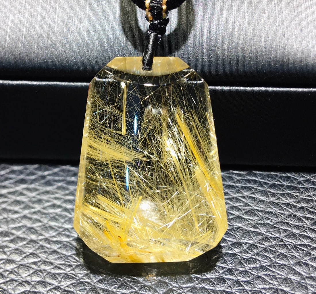 Natural Rutilated Quartz Uncarved Pendant (1 of 9)