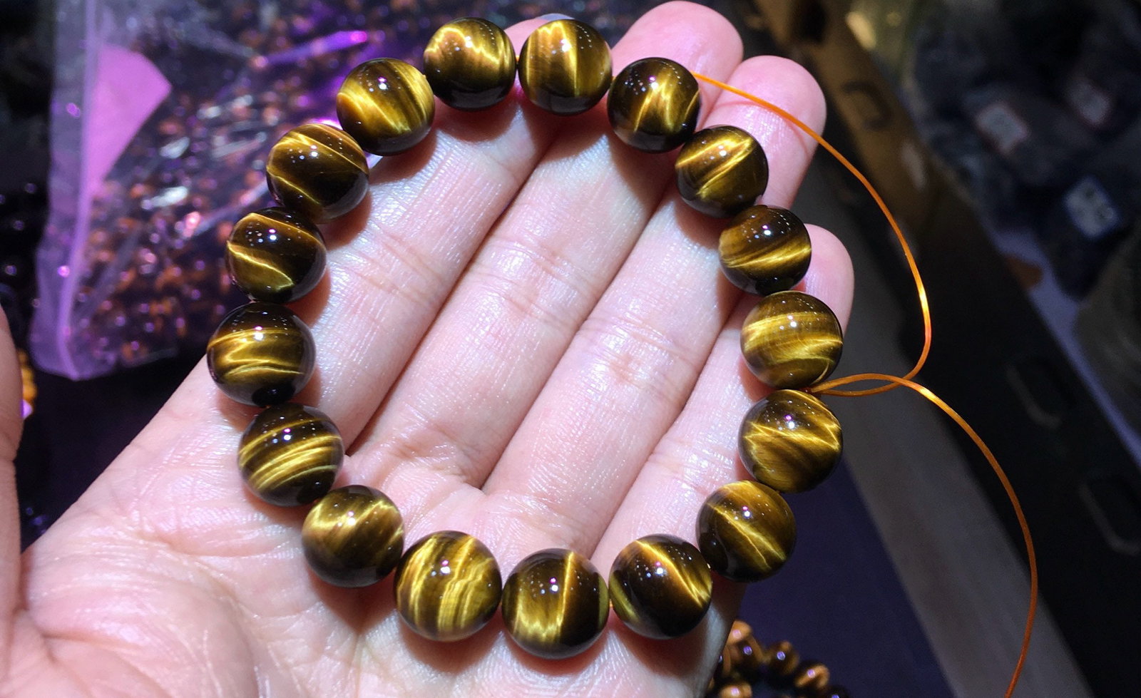 Natural Yellow Tiger Eye Bracelet - 2