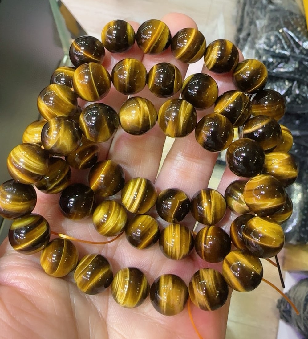 Natural Yellow Tiger Eye Bracelet - 4