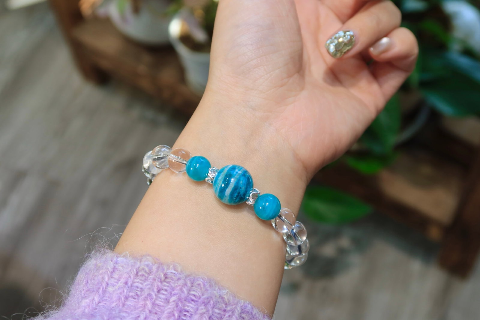 Natural White Crystal Bracelet - 3