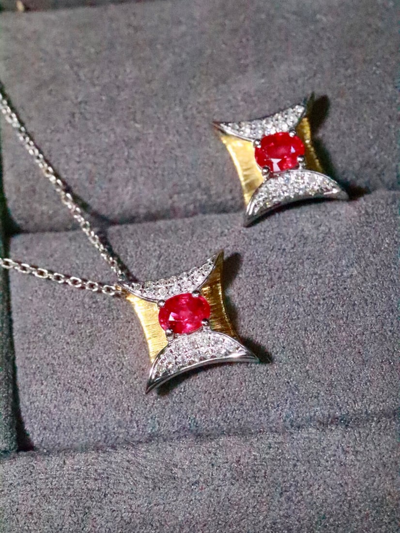 Platinum Ruby Pendant - 4