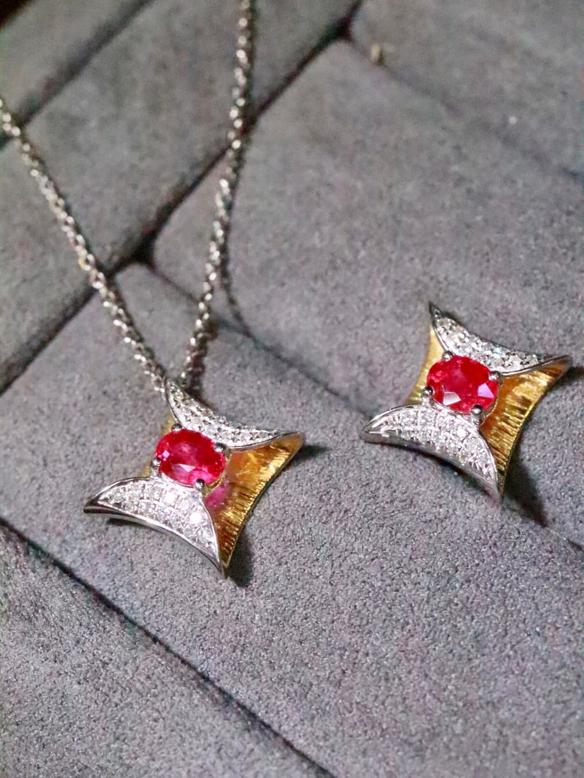 Platinum Ruby Pendant - 5