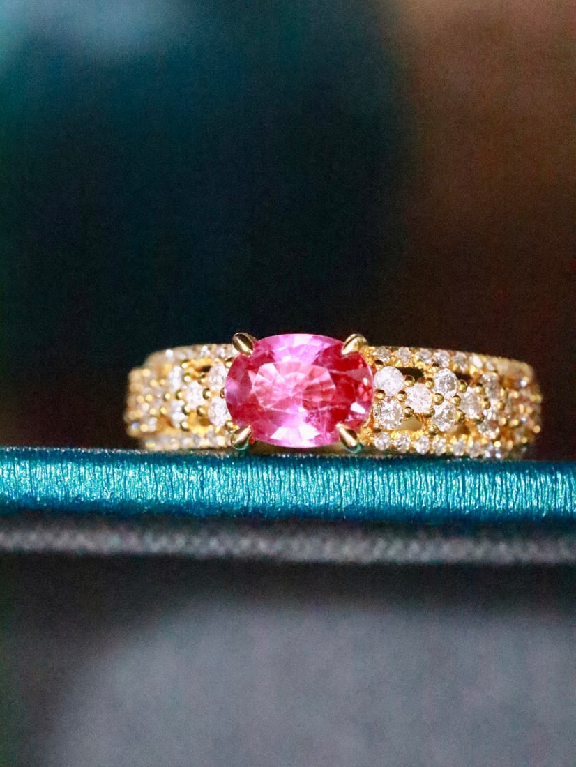 18K Gold Natural Unheated Ruby Ring - 4