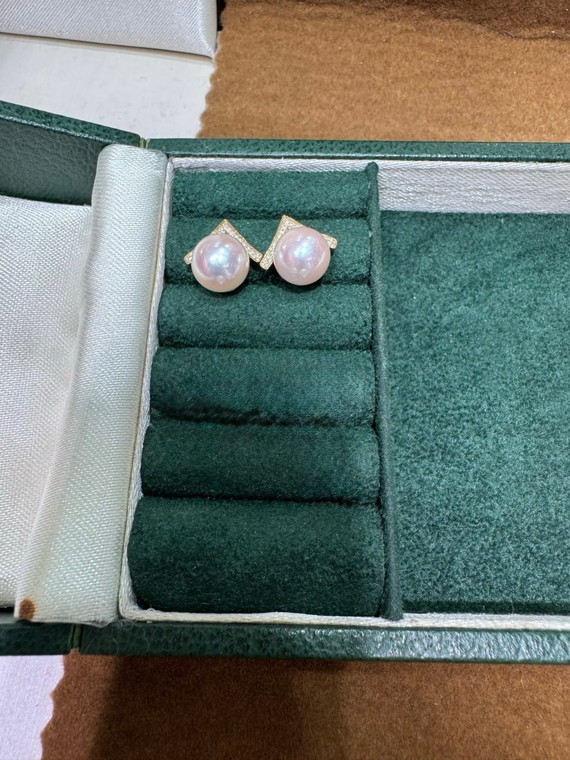 18K Gold Akoya Pearl Earrings - 4